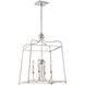 Sylvan 4 Light 21.5 inch Polished Nickel Lantern Chandelier Ceiling Light
