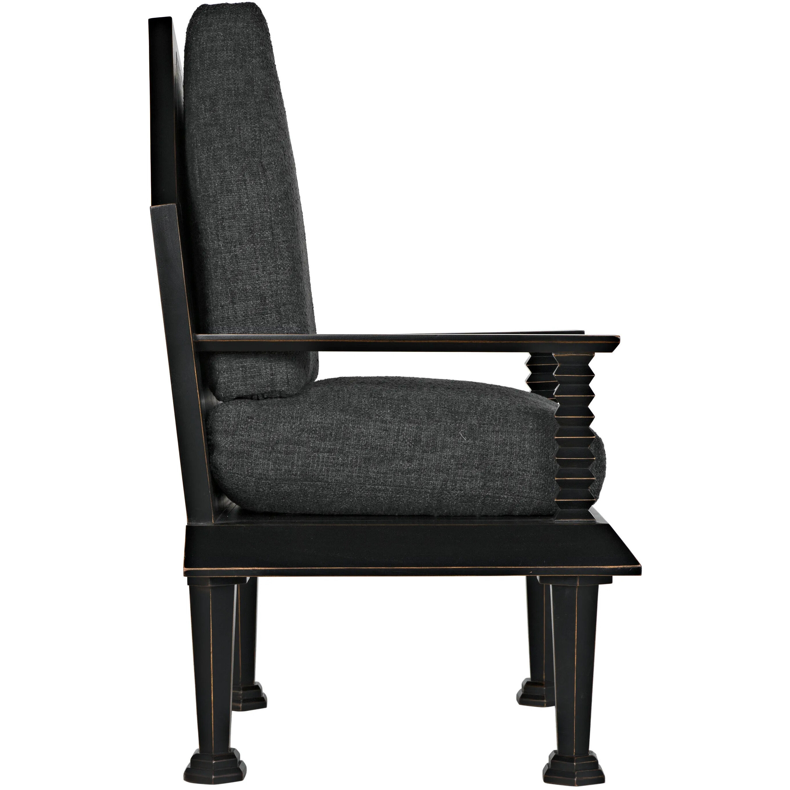 Resurrection Hand-Rubbed Black Occasional Chair