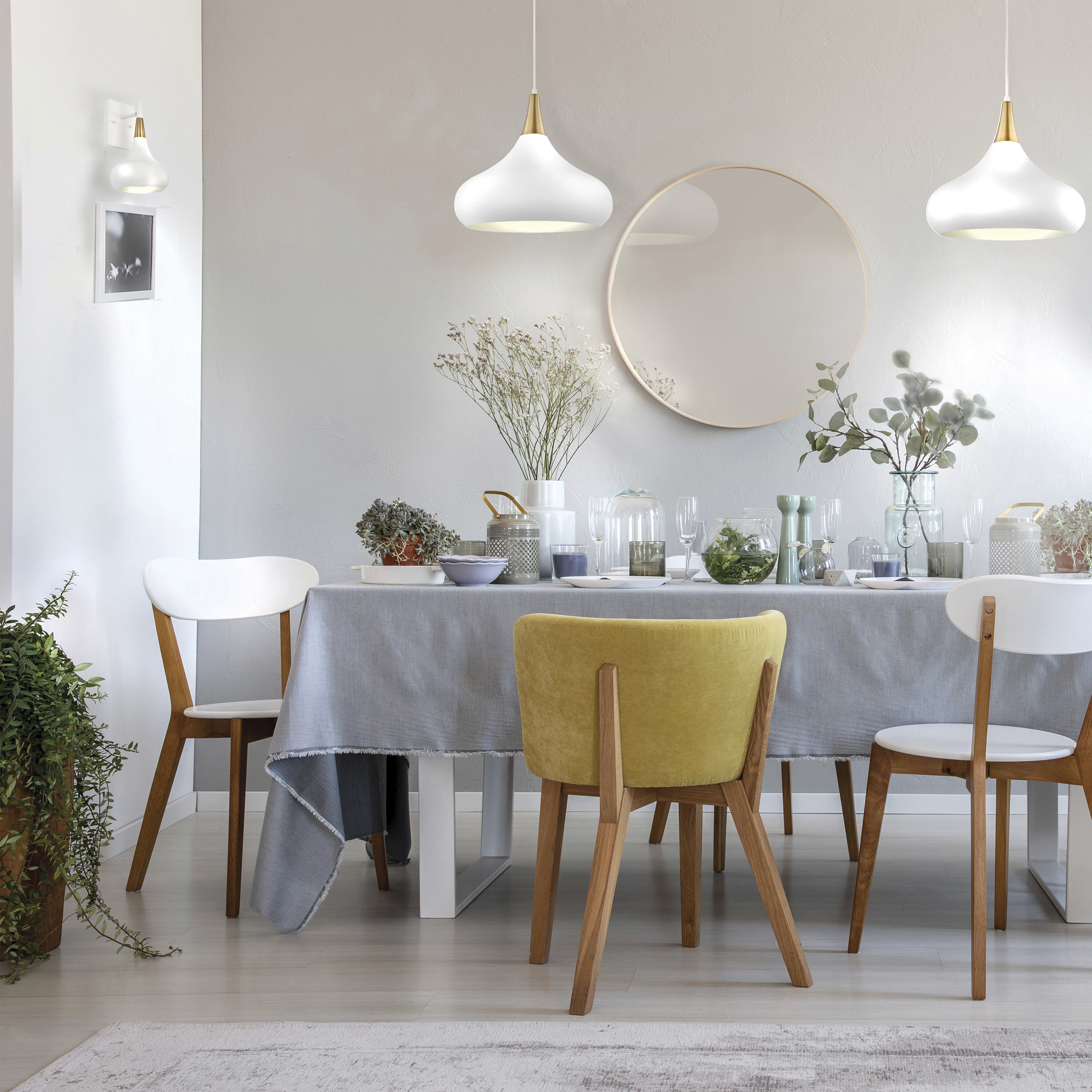 Phoenix 1 Light 7 inch Matte White/Burnished Brass Bathroom Vanity Lights Wall Light