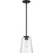 Calhoun 1 Light 8 inch Matte Black Pendant Ceiling Light, Essentials
