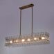 Sophie 6 Light 47 inch Lacquered Gold Linear Chandelier Ceiling Light