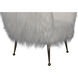 Rodney Bronze Powder Coat and White Fabric Occasional Chair