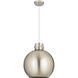 Newton Sphere 1 Light 14 inch Satin Nickel Cord Hung Pendant Ceiling Light