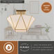 Burnett 2 Light 14 inch Muted Brass Semi-Flush Mount Ceiling Light