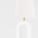 Roshani 24 inch 60.00 watt Aged Brass/Ceramic Raw Matte White Table Lamp Portable Light