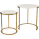 Solen 24.25 X 21.75 inch Aged Gold Accent Table