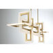 Inizio Linear Chandelier Ceiling Light in Gold