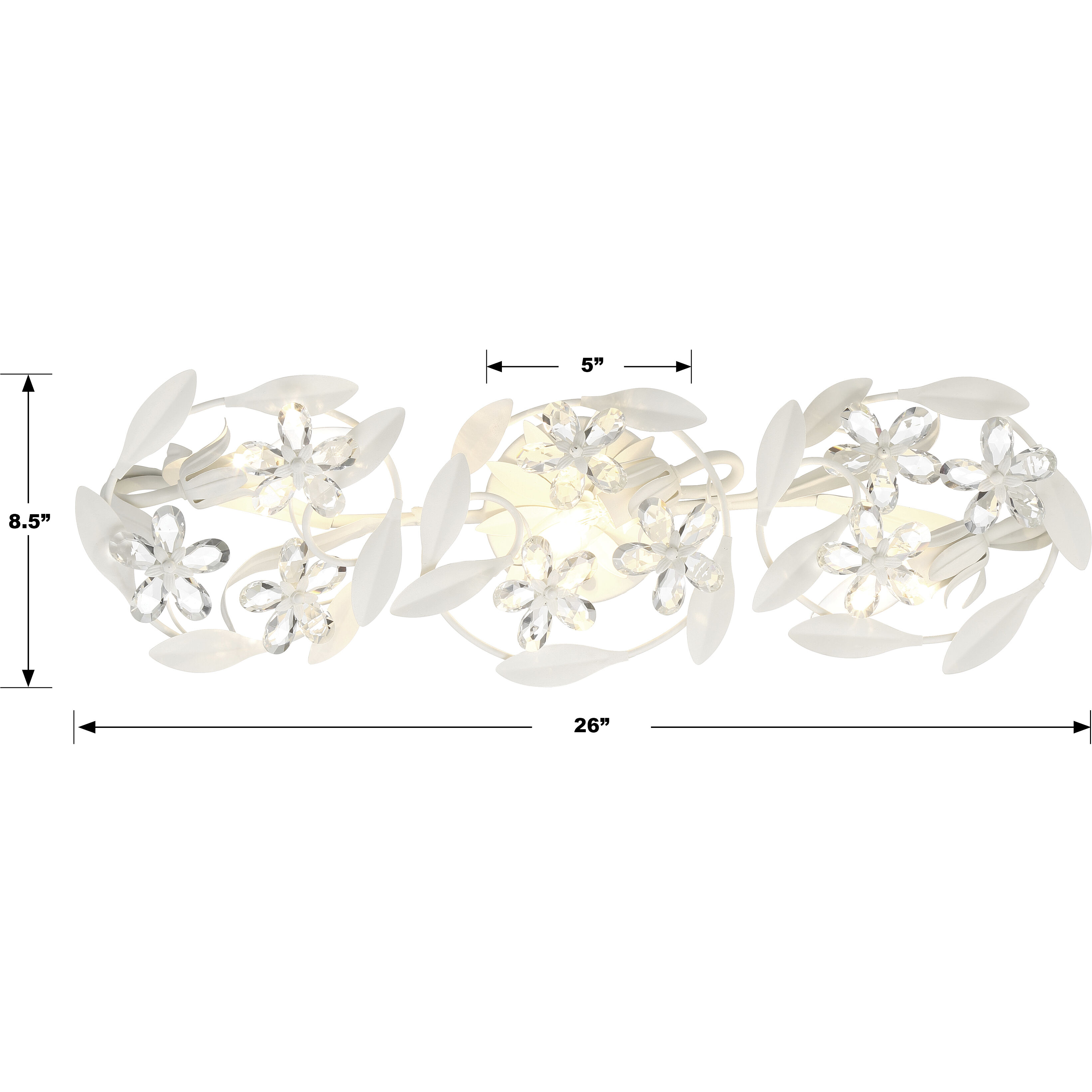 Marselle Bath Vanity Light Wall Light in Matte White