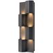 Skyline 1 Light 18 inch Charcoal Black Outdoor Sconce