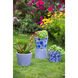 Terracotta Blue and White Outdoor Planter, Set of 4