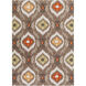 Mamba 132 X 96 inch Dark Brown/Khaki/Burnt Orange/Taupe/Light Gray Rugs, Polyester