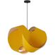 Elvira 1 Light 27.5 inch Black Pendant Ceiling Light in Yellow/Ash, W 27.5 x D 27.5 x H 20.5