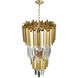 Deco 4 Light 12 inch Medallion Gold Down Mini Chandelier Ceiling Light