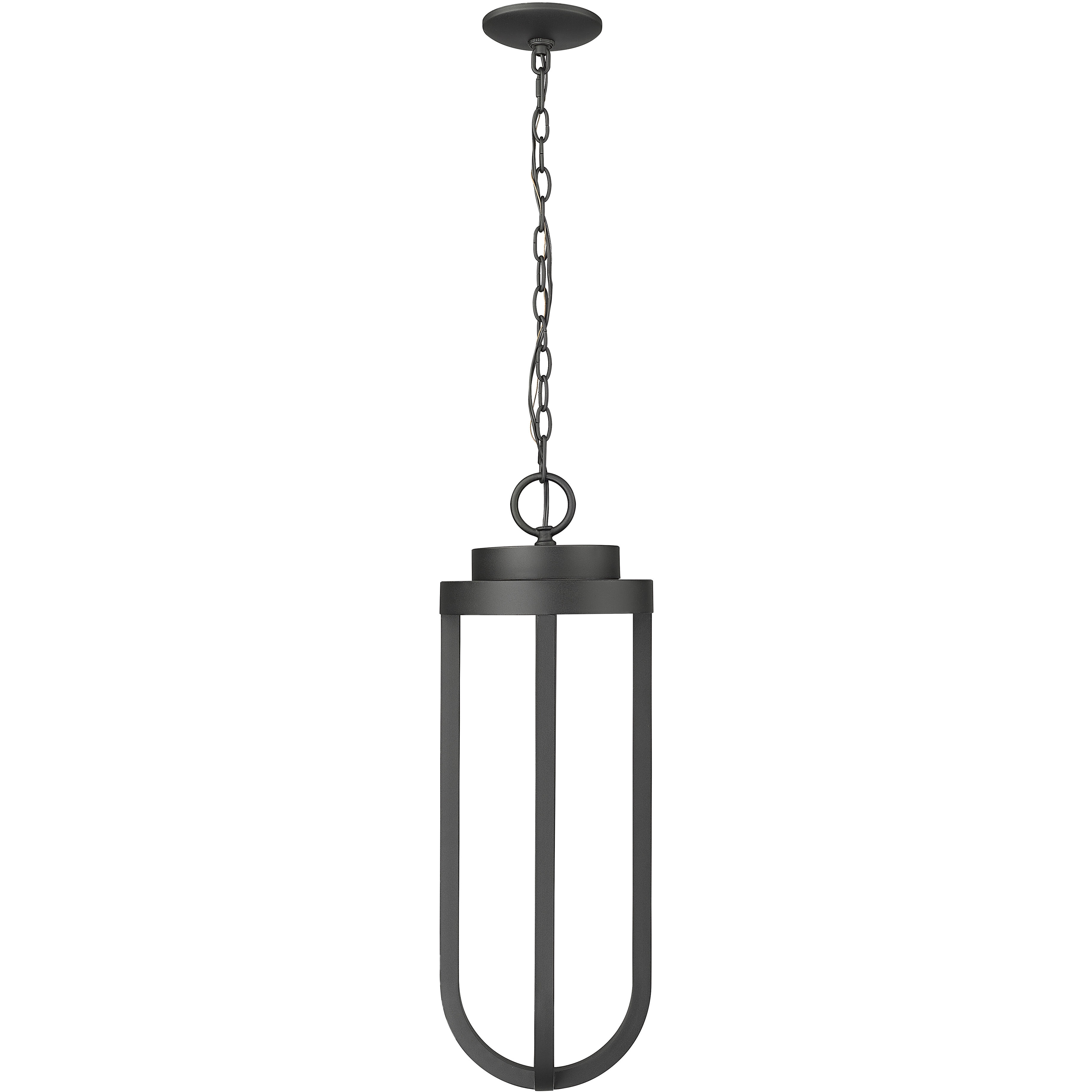 Leland LED 9 inch Sand Black Outdoor Chain Mount Ceiling Fixture