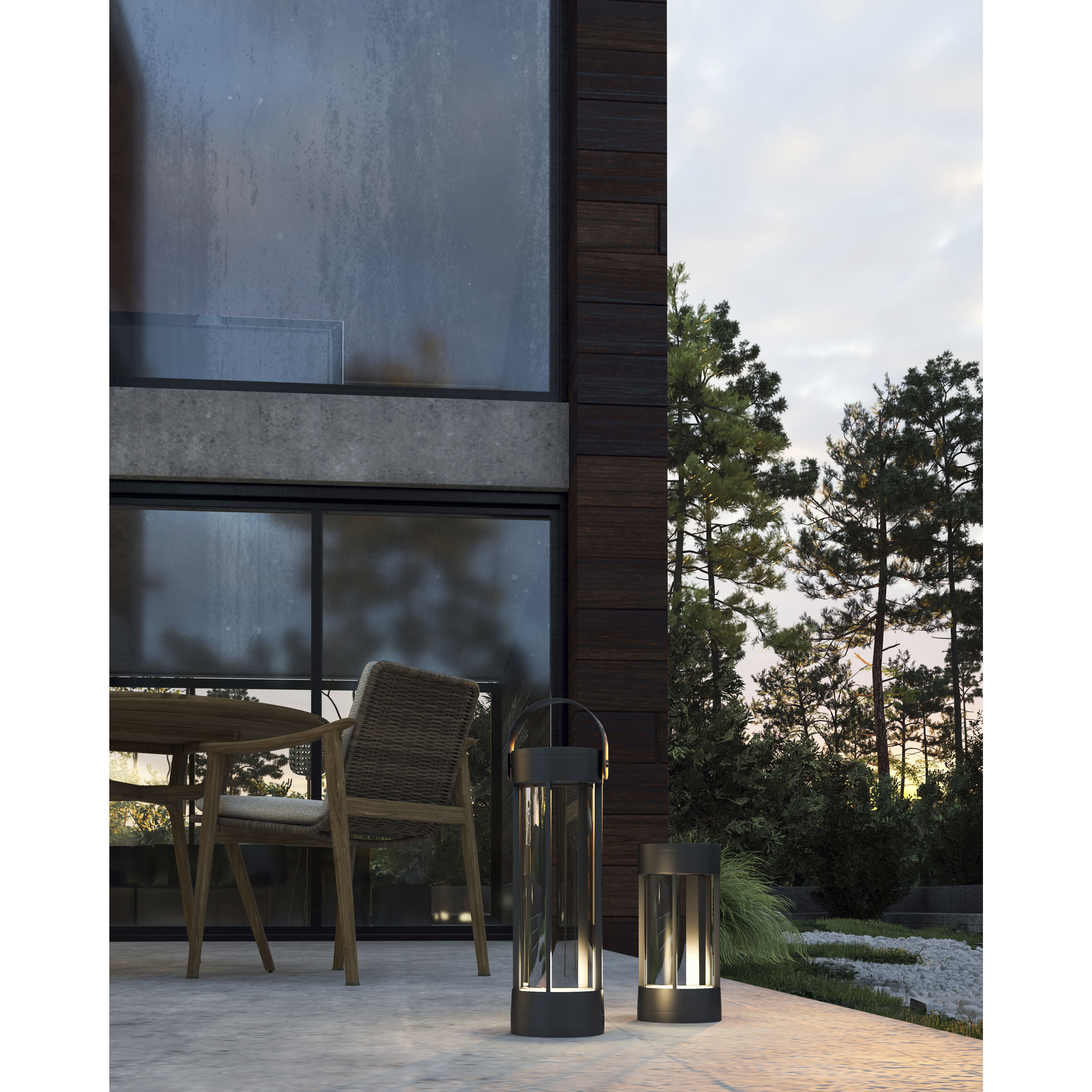 Suara 10 inch 3 watt Black Exterior Portable Lamp