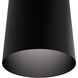 Canoga 1 Light 5 inch Matte Black Flush Mount Ceiling Light, Small