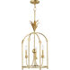 Paloma 3 Light 15 inch Gold Leaf Entry Foyer Pendant Ceiling Light