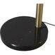 Palm Springs 84 inch 100.00 watt Weathered Brass and Black Arc Floor Lamp Portable Light in Blue Tone