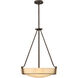 Hathaway 4 Light 20.75 inch Olde Bronze Indoor Foyer Pendant Ceiling Light in Etched Amber