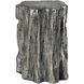 Trunk 19.5 inch Silver Stool