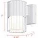 Javon LED 7 inch White Outdoor Lantern