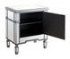 Contempo Silver Cabinet, 1-Door, Clear Mirror
