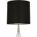 Juno 36.5 inch 150.00 watt Polished Nickel Table Lamp Portable Light in Black With Matte Silver