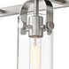 Pilaster 3 Light 34.88 inch Brushed Satin Nickel Bath Vanity Light Wall Light