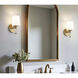 Henri 1 Light 6.5 inch Modern Gold Bathroom Vanity Wall Light