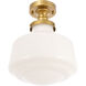 Lyle 1 Light 11 inch Brass Flush Mount Ceiling Light