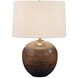 Brownell 23.75 inch 150 watt Metallic Rust Brown Glaze and Dark Bronze Table Lamp Portable Light