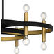 Winsland 12 Light 30 inch Matte Black Chandelier Ceiling Light