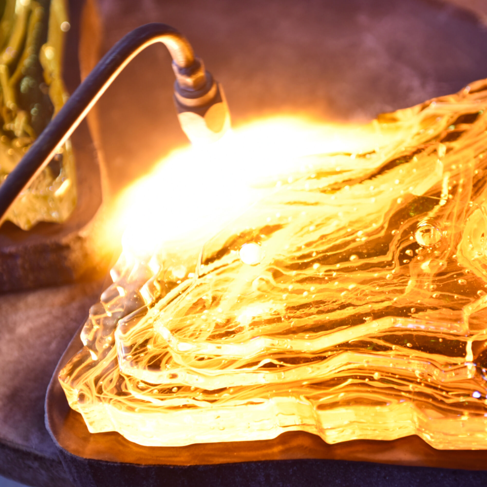 Arcus LED 50 inch Brass Chandelier Ceiling Light