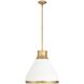 Doyle 1 Light 18.75 inch Natural Brass Pendant Ceiling Light