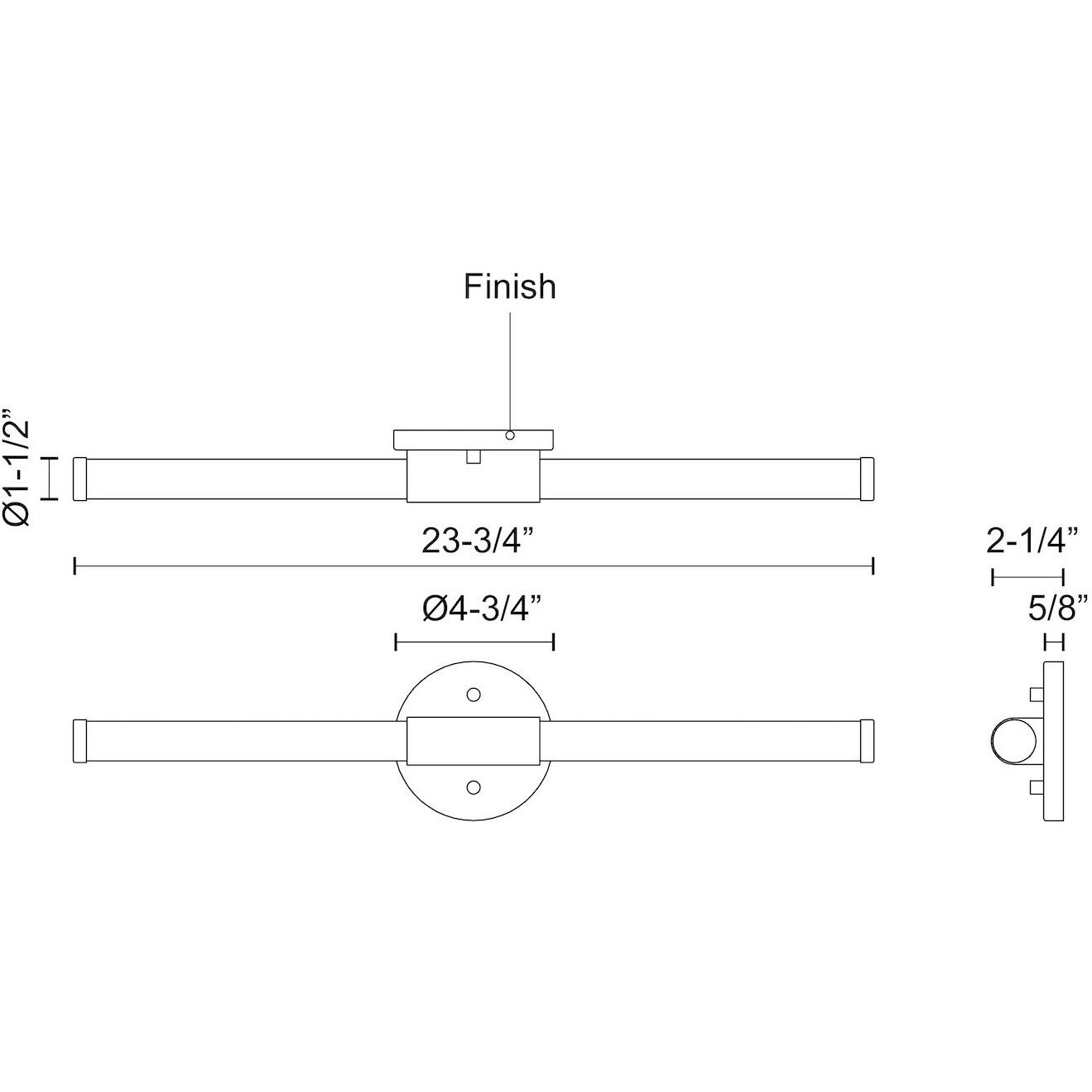 Akari Bath Vanity Light Wall Light in Brushed Nickel