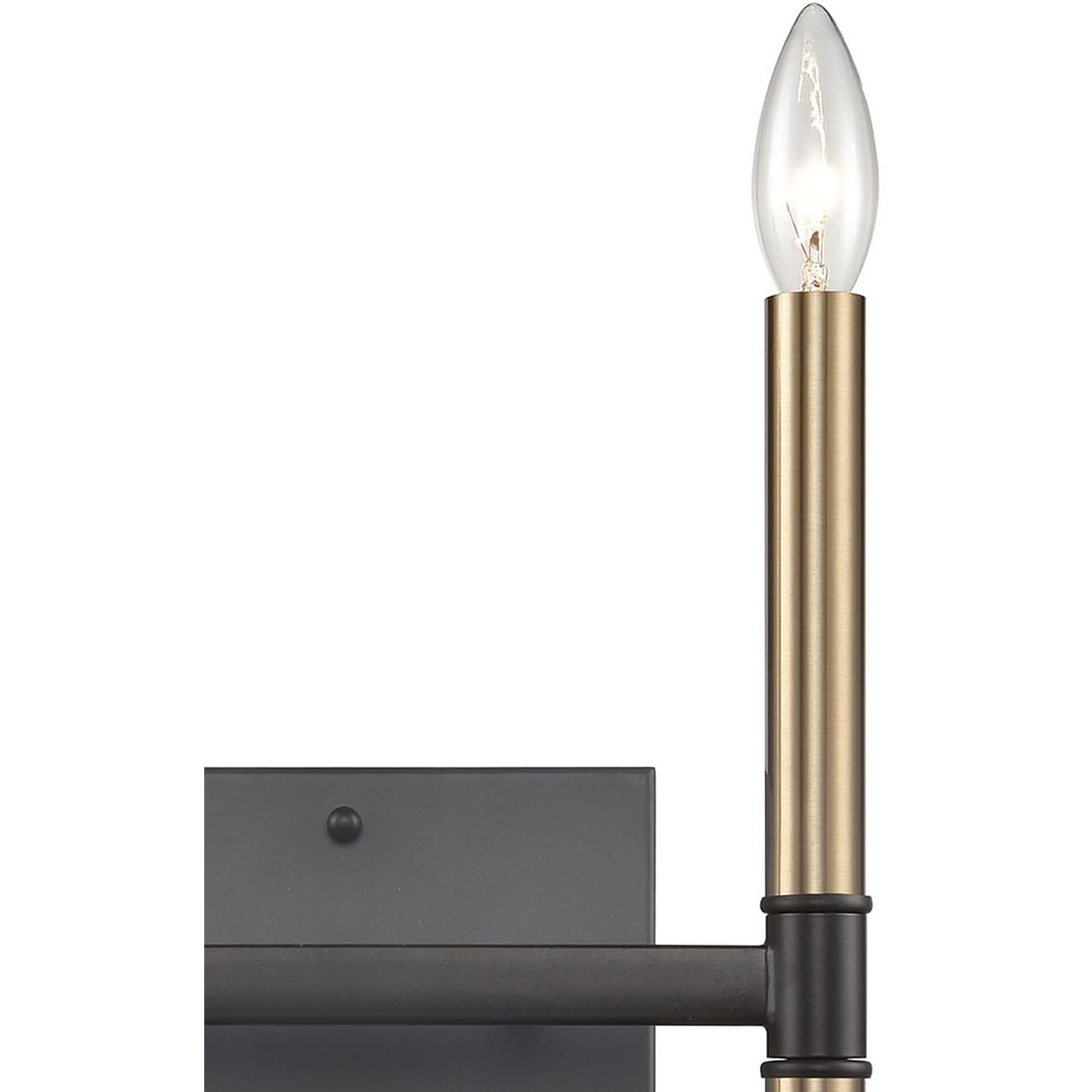 Notre Dame 4 Light 10 inch Oil Rubbed Bronze and Gold Wall Sconce Wall Light