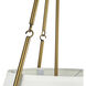 Alora Mood Oliver 1 Light 18 inch Aged Gold and White Linen Pendant Ceiling Light