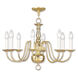 Williamsburgh 8 Light 26 inch Polished Brass Chandelier Ceiling Light