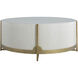 Clifton 45.5 X 45.5 inch White Cerused Oak / Stained Gold Coffee Table