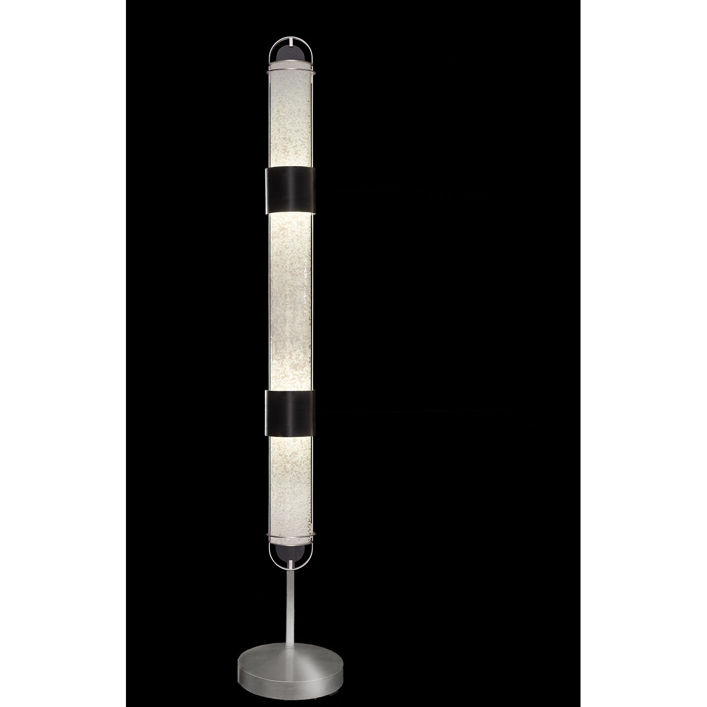 Bond 72 inch 8 watt Black and Silver Floor Lamp Portable Light