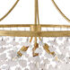 Myra 6 Light 24 inch Distressed Brass Chandelier Ceiling Light