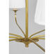 Amber Lewis Knox LED 42 inch Hand-Rubbed Antique Brass Chandelier Ceiling Light