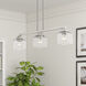 Aragon 3 Light 30 inch Brushed Nickel Linear Chandelier Ceiling Light