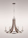 Solstice 6 Light 28 inch Polished Nickel with Paint for Wood Chandelier Ceiling Light