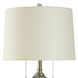 Lumi 36.5 inch 60 watt Silver Sateen and Polished Nickel Table Lamp Portable Light