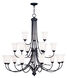 Ridgedale 18 Light 44 inch Black Chandelier Ceiling Light