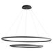 Circulo 2 Light 48 inch Black Pendant Ceiling Light