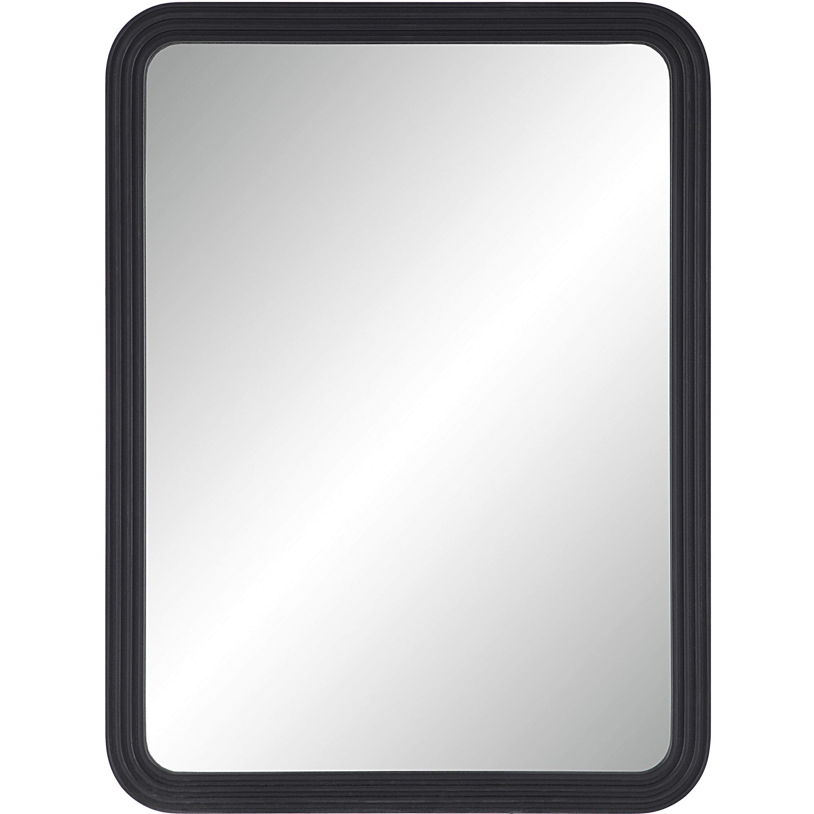 Nolana 40 X 30 inch Textured Matte Black Wall Mirror