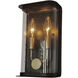 Stonegate 2 Light 10.5 inch Black Outdoor Wall Sconce