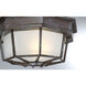 Exterior Collections 1 Light 9 inch Rustic Bronze Outdoor Flush Mount
